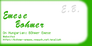 emese bohmer business card