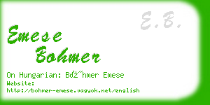 emese bohmer business card